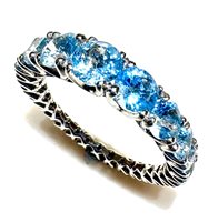 Ring Woman Classici in White Gold Acquamarina ETRNITY SCALARE ACQ CT 3.40